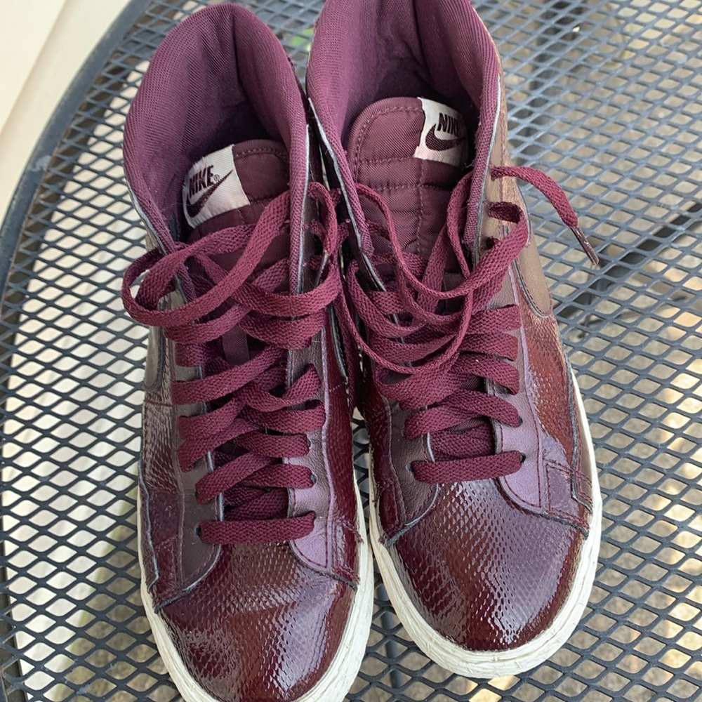 Oxblood Nike snakeskin J Crew collab